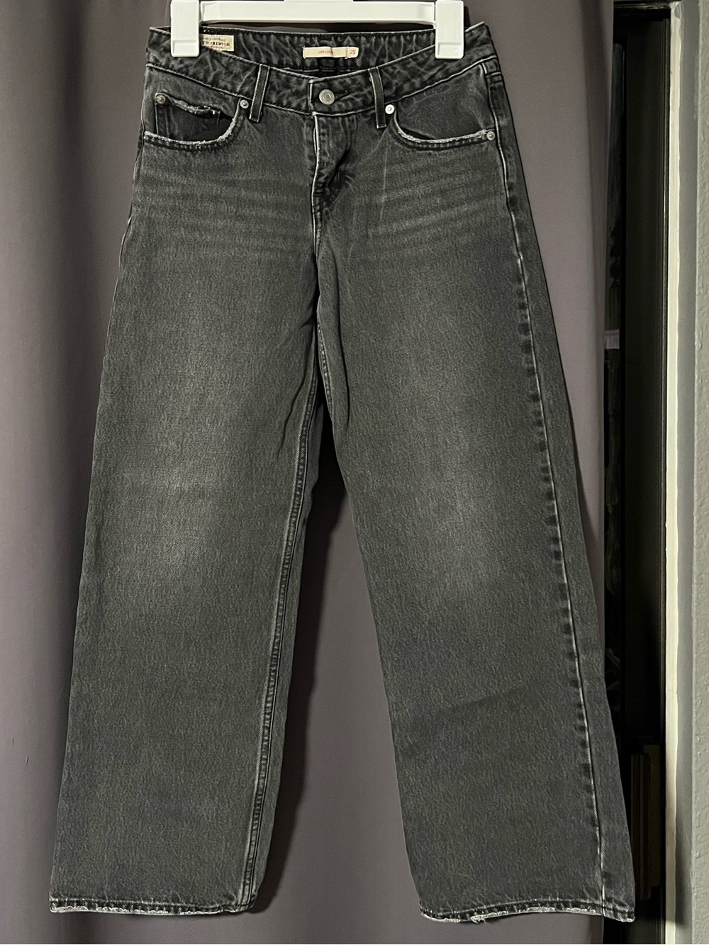 Levi's Gray Wide-Leg Flare Jeans